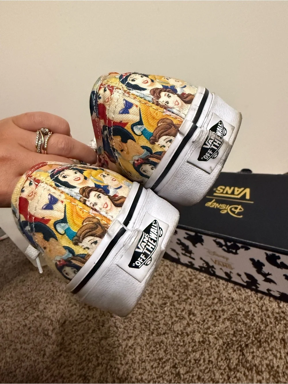 Disney Princess Vans Women’s 7 Canvas Lace-Up Sneaker